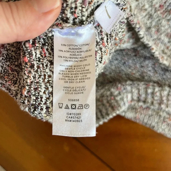 Lou & Grey Multicolored Marled Knit Crewneck Sweater | Size Medium - Picture 6 of 9